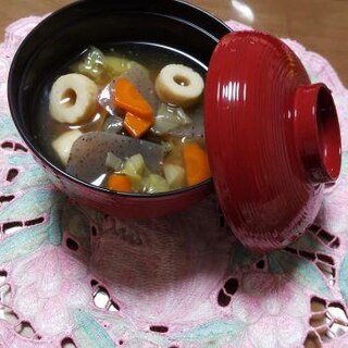ちくわとこんにゃくの和風スープ